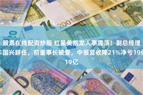 股票在线配资炒股 红星美凯龙人事震荡！副总经理车国兴辞任，前董事长被查，中报营收降21%净亏19亿